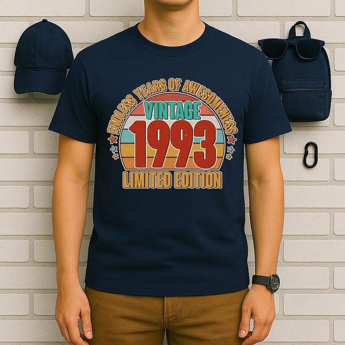 Vintage 1993 Endless Years Of Awesomeness Limited Edition 30th Birthday T-Shirt