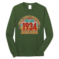 Vintage 1934 Endless Years Of Awesomeness Limited Edition 90th Birthday Long Sleeve Shirt