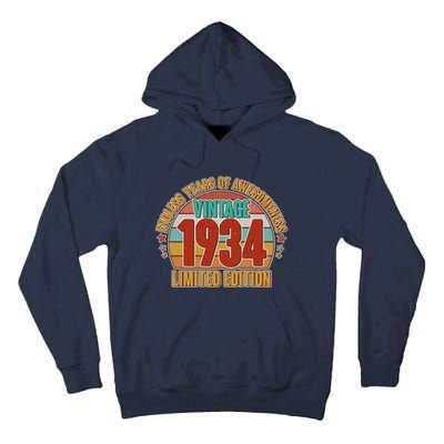 Vintage 1934 Endless Years Of Awesomeness Limited Edition 90th Birthday Tall Hoodie