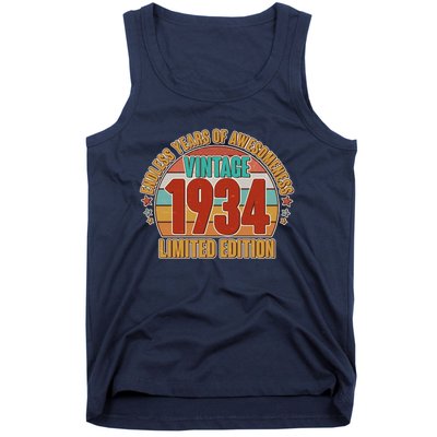 Vintage 1934 Endless Years Of Awesomeness Limited Edition 90th Birthday Tank Top