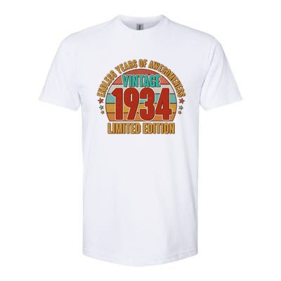 Vintage 1934 Endless Years Of Awesomeness Limited Edition 90th Birthday Softstyle CVC T-Shirt