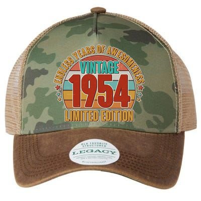 Vintage 1954 Endless Years Of Awesomeness Limited Edition 70th Birthday Legacy Tie Dye Trucker Hat