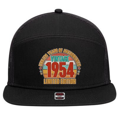 Vintage 1954 Endless Years Of Awesomeness Limited Edition 70th Birthday 7 Panel Mesh Trucker Snapback Hat