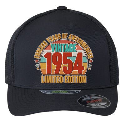 Vintage 1954 Endless Years Of Awesomeness Limited Edition 70th Birthday Flexfit Unipanel Trucker Cap