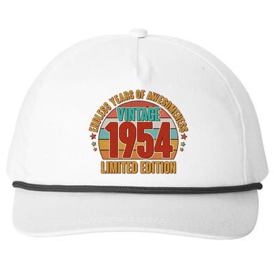 Vintage 1954 Endless Years Of Awesomeness Limited Edition 70th Birthday Snapback Five-Panel Rope Hat