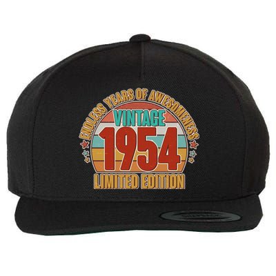 Vintage 1954 Endless Years Of Awesomeness Limited Edition 70th Birthday Wool Snapback Cap