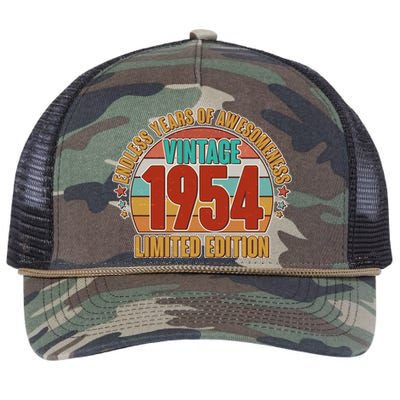 Vintage 1954 Endless Years Of Awesomeness Limited Edition 70th Birthday Retro Rope Trucker Hat Cap