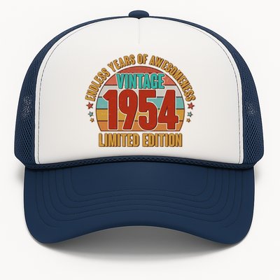 Vintage 1954 Endless Years Of Awesomeness Limited Edition 70th Birthday Trucker Hat