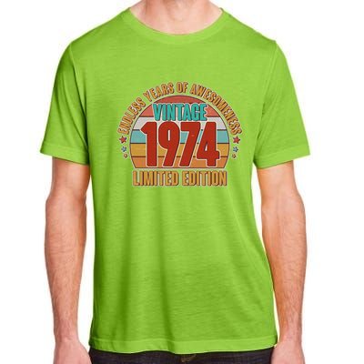 Vintage 1974 Endless Years Of Awesomeness Limited Edition 50th Birthday Adult ChromaSoft Performance T-Shirt