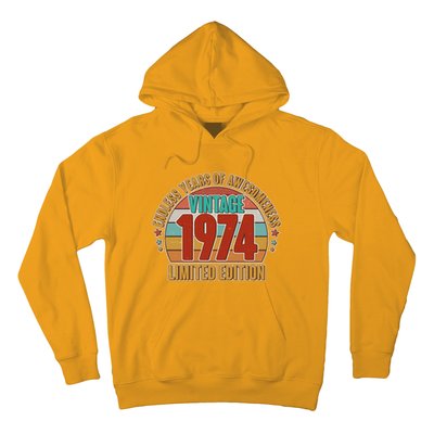 Vintage 1974 Endless Years Of Awesomeness Limited Edition 50th Birthday Hoodie