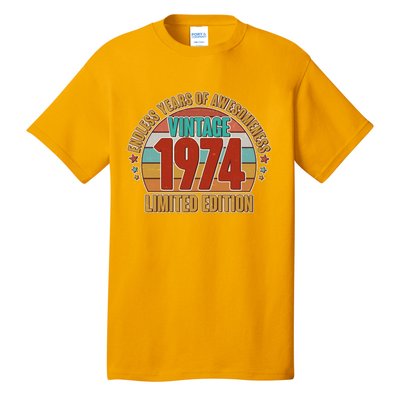 Vintage 1974 Endless Years Of Awesomeness Limited Edition 50th Birthday Tall T-Shirt