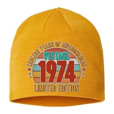 Vintage 1974 Endless Years Of Awesomeness Limited Edition 50th Birthday Sustainable Beanie