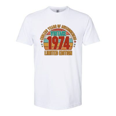 Vintage 1974 Endless Years Of Awesomeness Limited Edition 50th Birthday Softstyle CVC T-Shirt