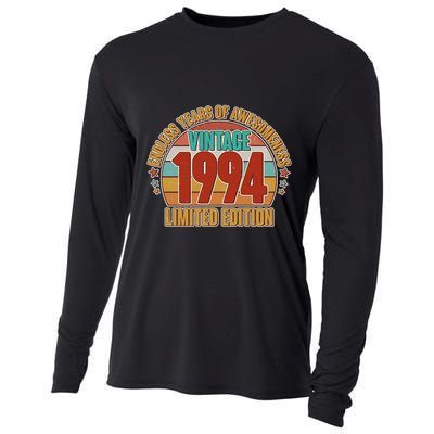Vintage 1994 Endless Years Of Awesomeness Limited Edition 30th Birthday Cooling Performance Long Sleeve Crew