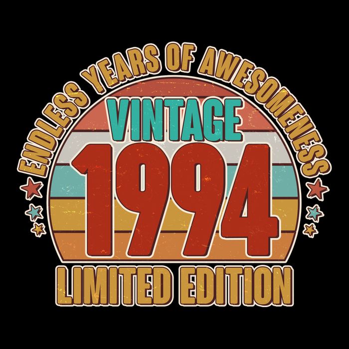 Vintage 1994 Endless Years Of Awesomeness Limited Edition 30th Birthday Baby Bodysuit