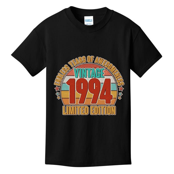 Vintage 1994 Endless Years Of Awesomeness Limited Edition 30th Birthday Kids T-Shirt