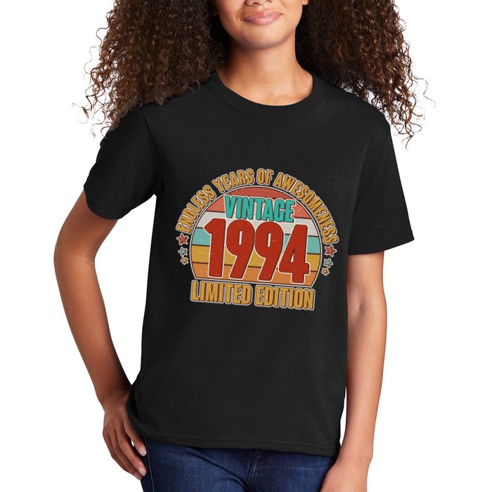 Vintage 1994 Endless Years Of Awesomeness Limited Edition 30th Birthday Kids T-Shirt