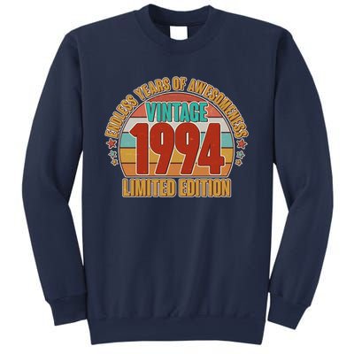 Vintage 1994 Endless Years Of Awesomeness Limited Edition 30th Birthday Sweatshirt