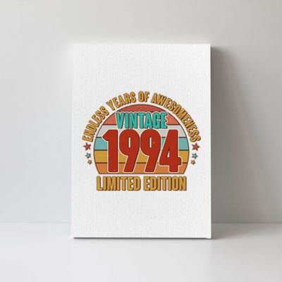 Vintage 1994 Endless Years Of Awesomeness Limited Edition 30th Birthday Canvas