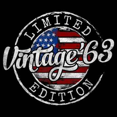 Vintage 1963 Flag Stamp 60th Birthday Gifts 60 Year Old T-Shirt
