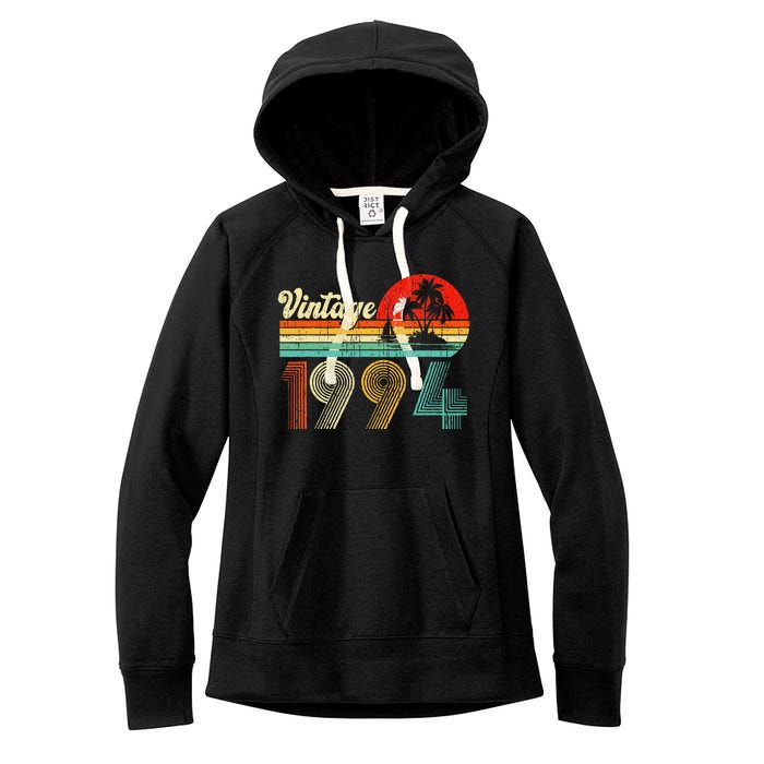 Vintage 1994 Funny 30th Birthday Gifts 30 Years Old Retro Women's Fleece Hoodie