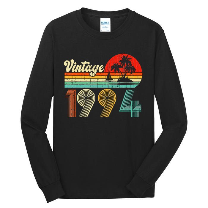 Vintage 1994 Funny 30th Birthday Gifts 30 Years Old Retro Tall Long Sleeve T-Shirt