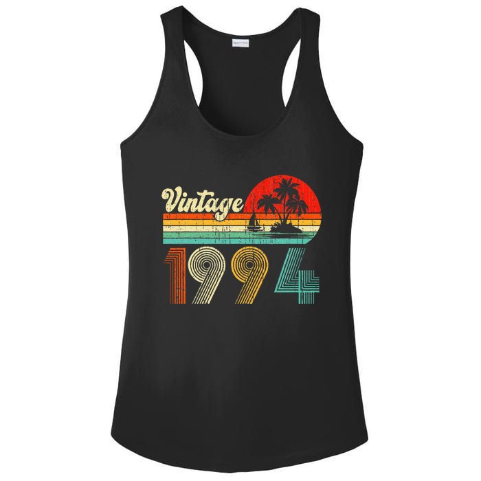 Vintage 1994 Funny 30th Birthday Gifts 30 Years Old Retro Ladies PosiCharge Competitor Racerback Tank