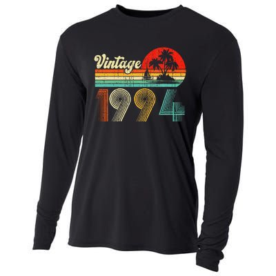 Vintage 1994 Funny 30th Birthday Gifts 30 Years Old Retro Cooling Performance Long Sleeve Crew