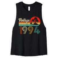 Vintage 1994 Funny 30th Birthday Gifts 30 Years Old Retro Women's Racerback Cropped Tank