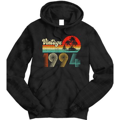 Vintage 1994 Funny 30th Birthday Gifts 30 Years Old Retro Tie Dye Hoodie