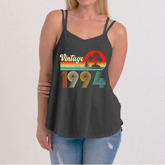 Vintage 1994 Funny 30th Birthday Gifts 30 Years Old Retro Women's Strappy Tank