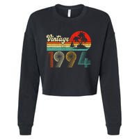 Vintage 1994 Funny 30th Birthday Gifts 30 Years Old Retro Cropped Pullover Crew