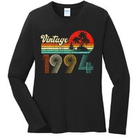 Vintage 1994 Funny 30th Birthday Gifts 30 Years Old Retro Ladies Long Sleeve Shirt