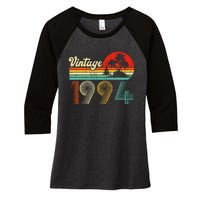 Vintage 1994 Funny 30th Birthday Gifts 30 Years Old Retro Women's Tri-Blend 3/4-Sleeve Raglan Shirt