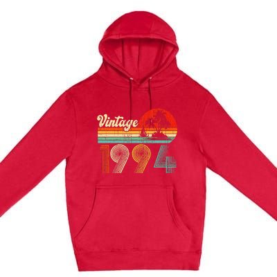 Vintage 1994 Funny 30th Birthday Gifts 30 Years Old Retro Premium Pullover Hoodie