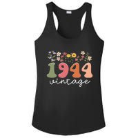 Vintage 1944 Flower 80th Birthday 80 Years Old Ladies PosiCharge Competitor Racerback Tank