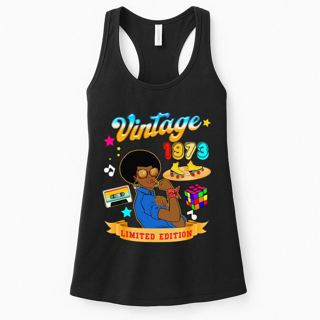 Vintage 1973 For Women 52th Birthday For Mom Wife Womens Tank Top