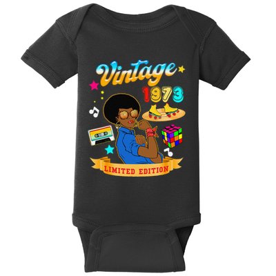 Vintage 1973 For Women 52th Birthday For Mom Wife Baby Bodysuit