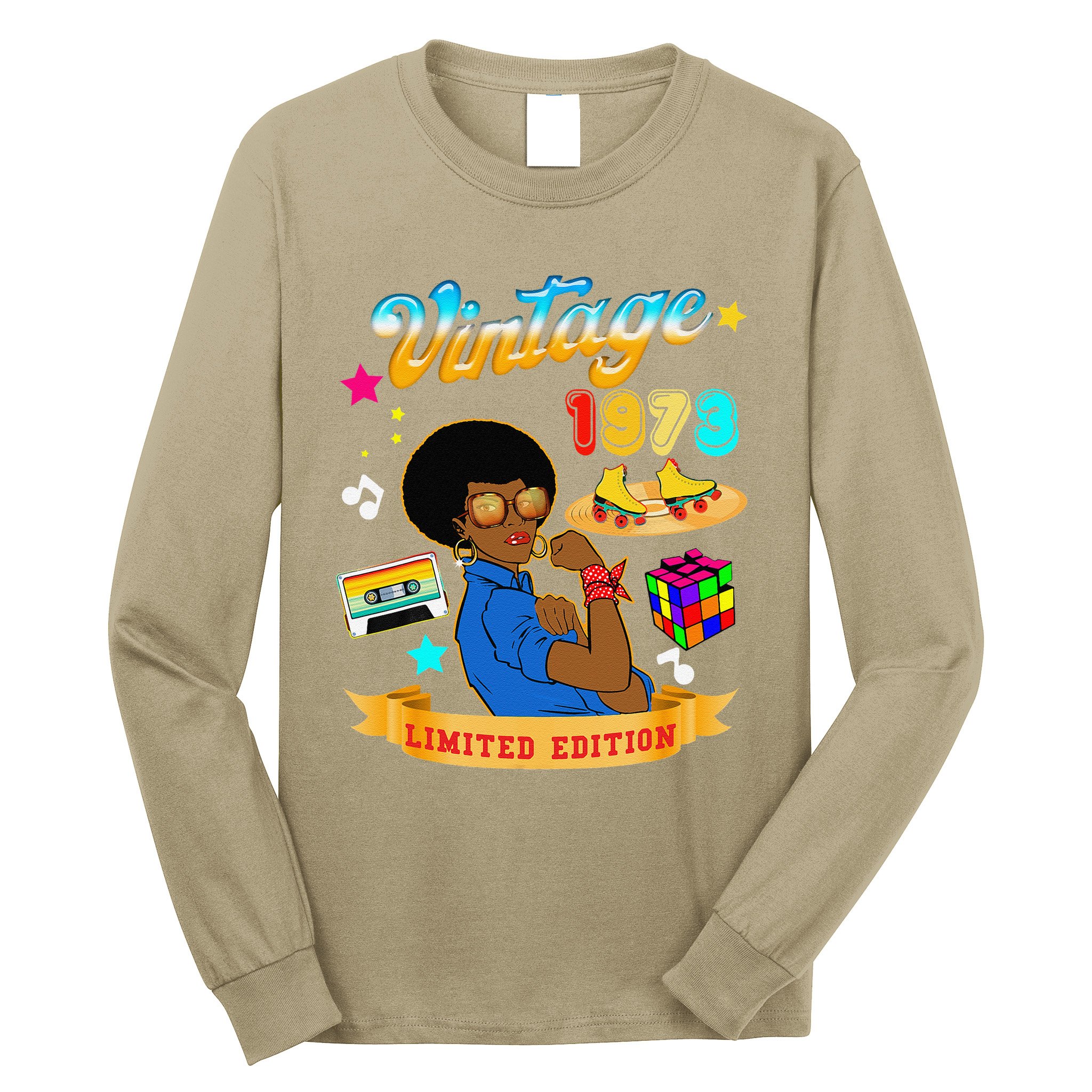 Vintage 1973 For Women 52th Birthday For Mom Wife Long Sleeve Shirt