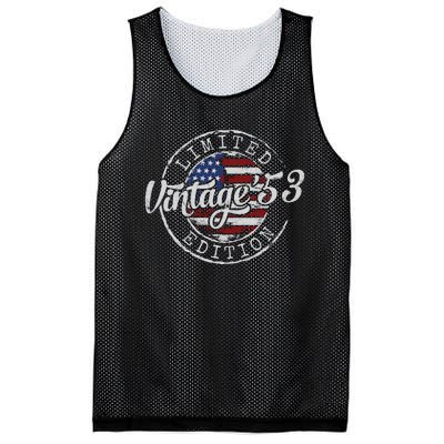 Vintage 1953 Flag Stamp 70th Birthday Gifts 70 Year Old Mesh Reversible Basketball Jersey Tank