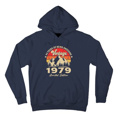 Vintage 1979 Funny 44 Year Old 44th Birthday and Wo Hoodie