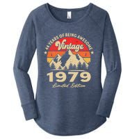 Vintage 1979 Funny 44 Year Old 44th Birthday and Wo Women's Perfect Tri Tunic Long Sleeve Shirt