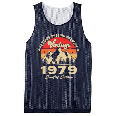 Vintage 1979 Funny 44 Year Old 44th Birthday and Wo Mesh Reversible Basketball Jersey Tank