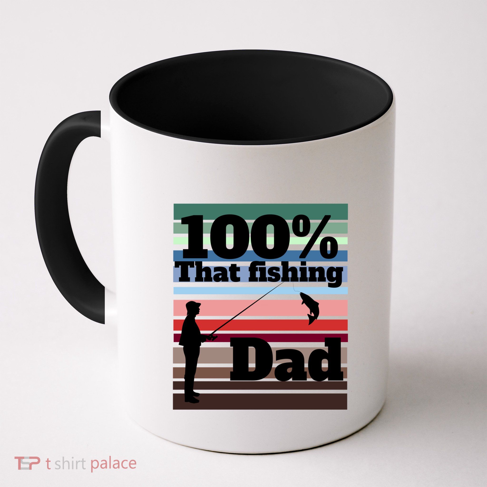 Vintage 100 Fishing Dad Father's Day Gift Mug