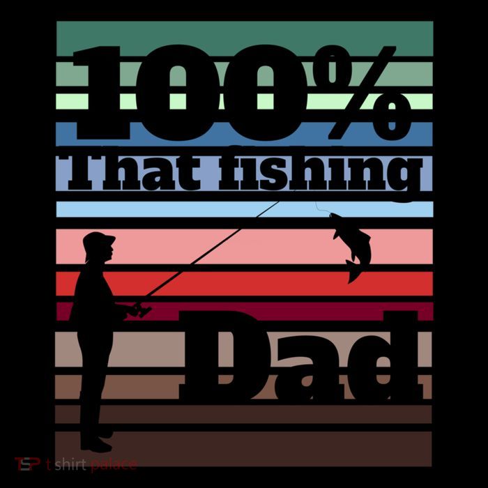 Vintage 100 Fishing Dad Father's Day Gift Flatbill Hat