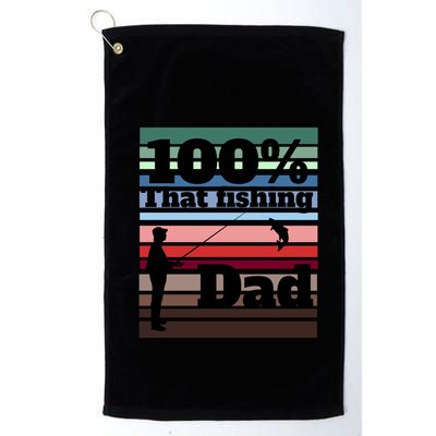 Vintage 100 Fishing Dad Father's Day Gift Golf Towel
