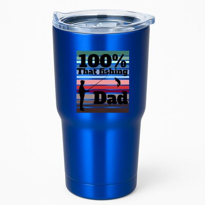 Vintage 100 Fishing Dad Father's Day Gift Tumbler