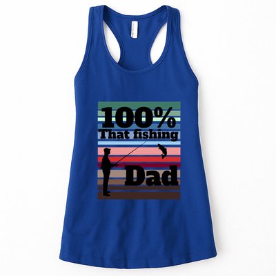 Vintage 100 Fishing Dad Father's Day Gift Womens Tank Top