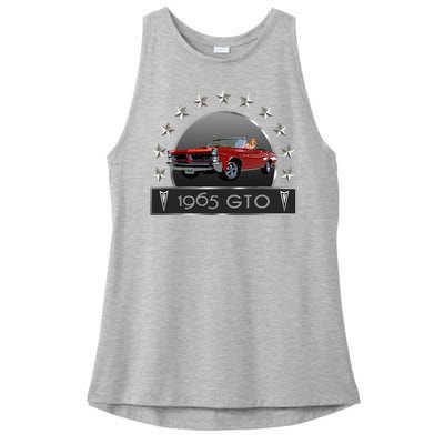 VINTAGE 1965 GTO CONVERTIBLE CLASSIC AMERICAN MUSCLE CARS Ladies PosiCharge Tri-Blend Wicking Tank