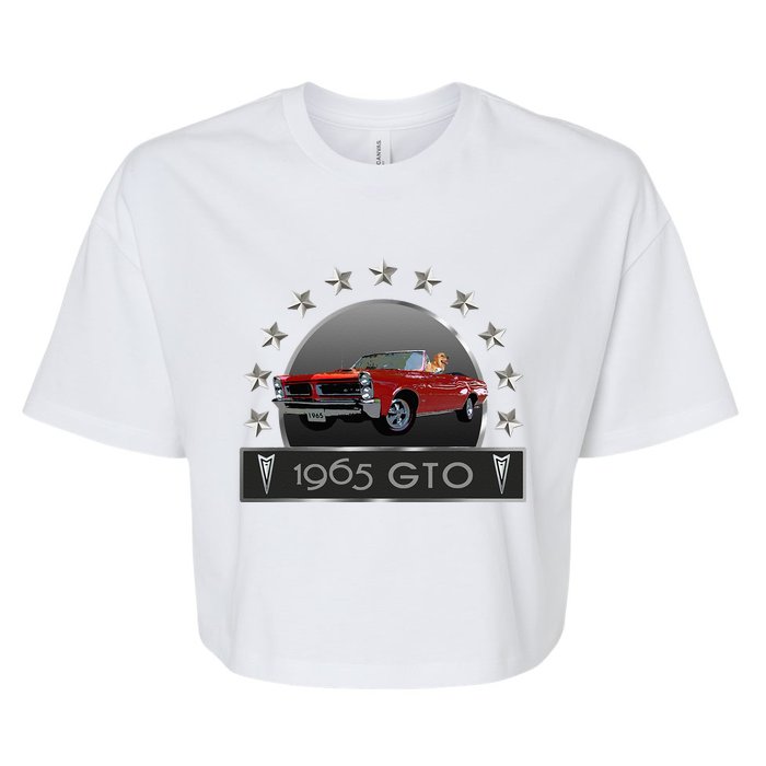 VINTAGE 1965 GTO CONVERTIBLE CLASSIC AMERICAN MUSCLE CARS Bella+Canvas Jersey Crop Tee